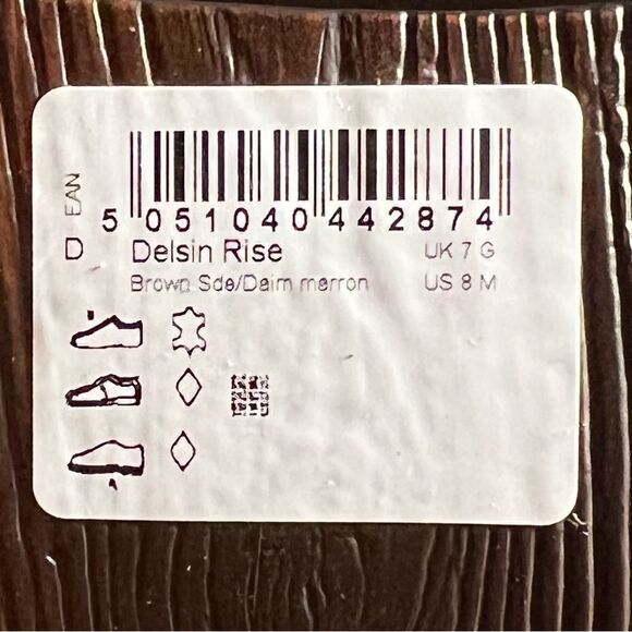 Mens CLARKS Delsin Rise Brown Leather Oxford Shoes / Size 8 Medium - Picture 10 of 10